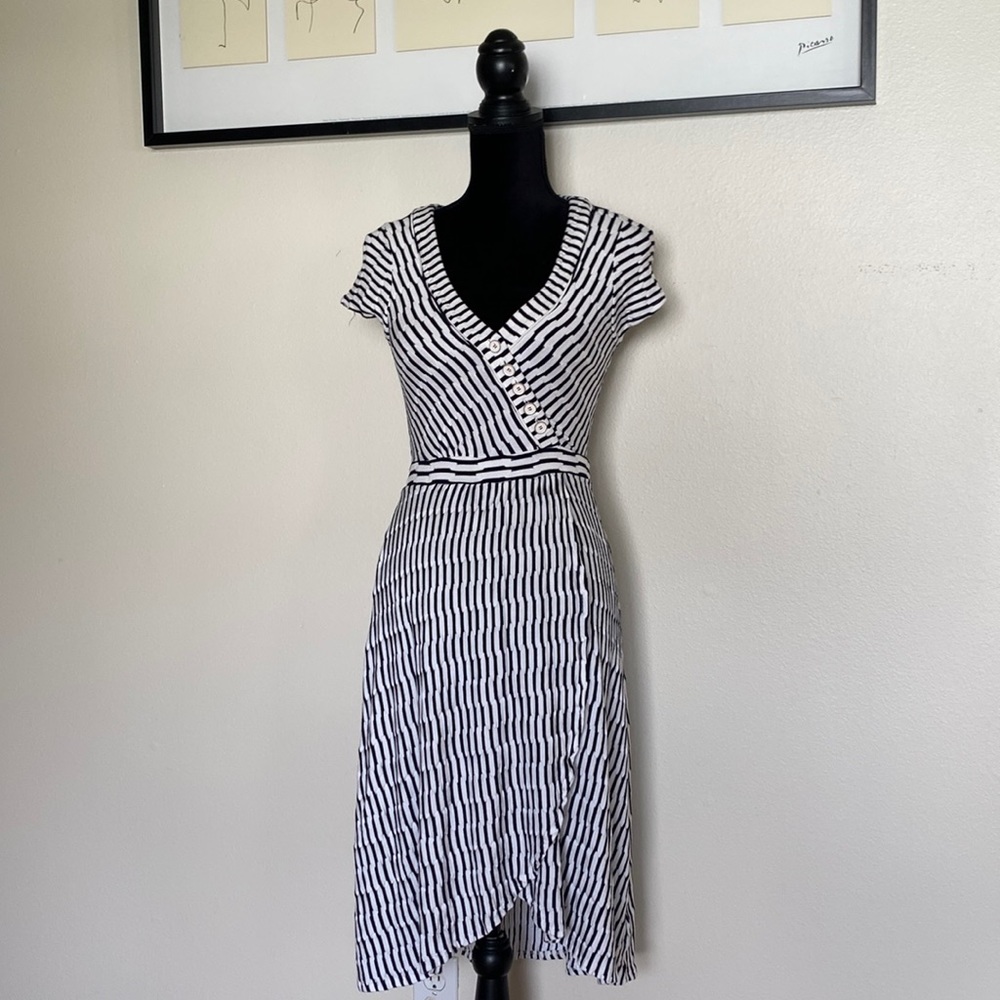 Maeve Black and white print dress
